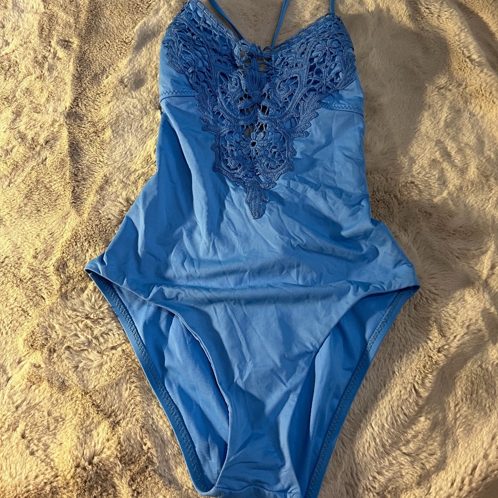 Blue Rebecca Virtue Becca Swimsuit Size S